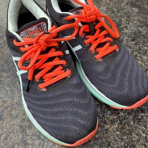Asics Women’s Gel Nimbus Running Black and Orange Running Shoes